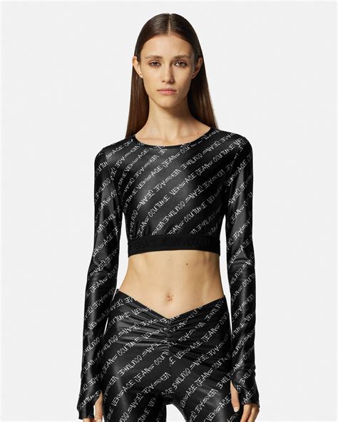 neppe versace blouse|versace cropped tops.